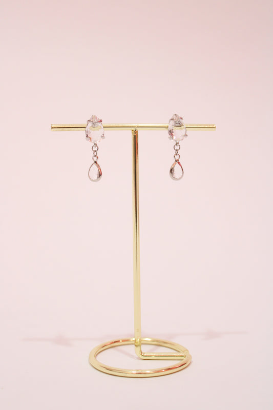 Silver powdered elegance earrings