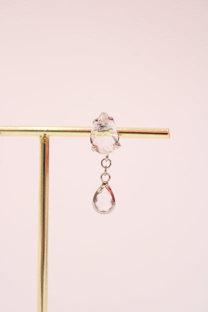 Silver powdered elegance earrings